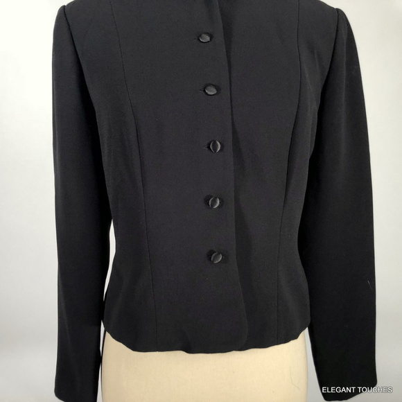 DONNA MORGAN Petites Jet BLACK Jacket Pant Set 4P - Picture 3 of 8